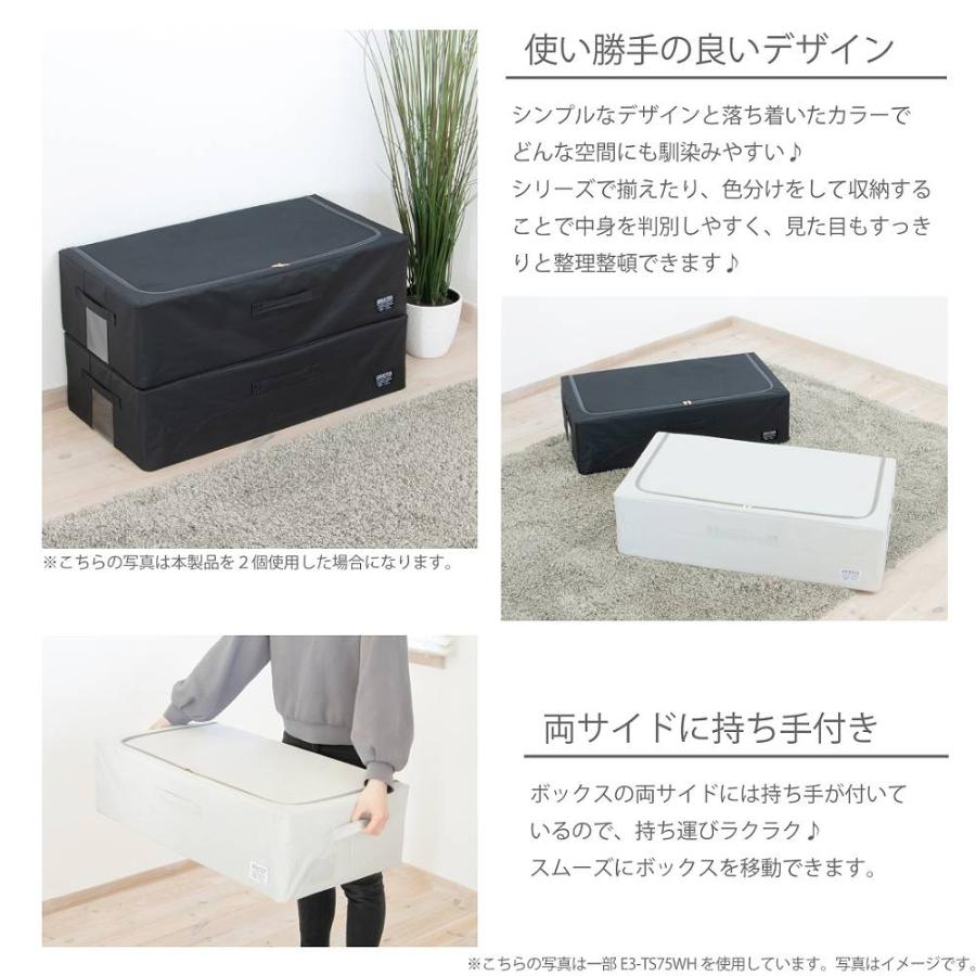 ベッド下収納 ケース 収納ボックス 薄型 前開き 窓付き 積み重ね 衣類