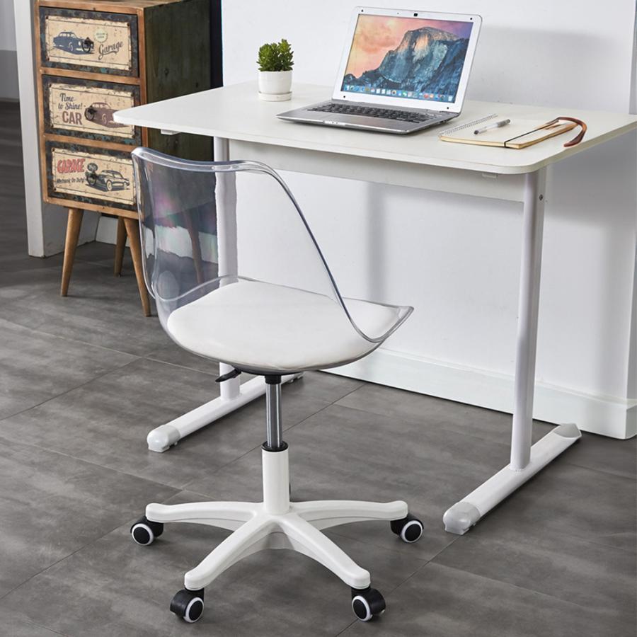 デスクチェア キャスター 昇降 椅子 おしゃれ 回転 透明 クリア 北欧