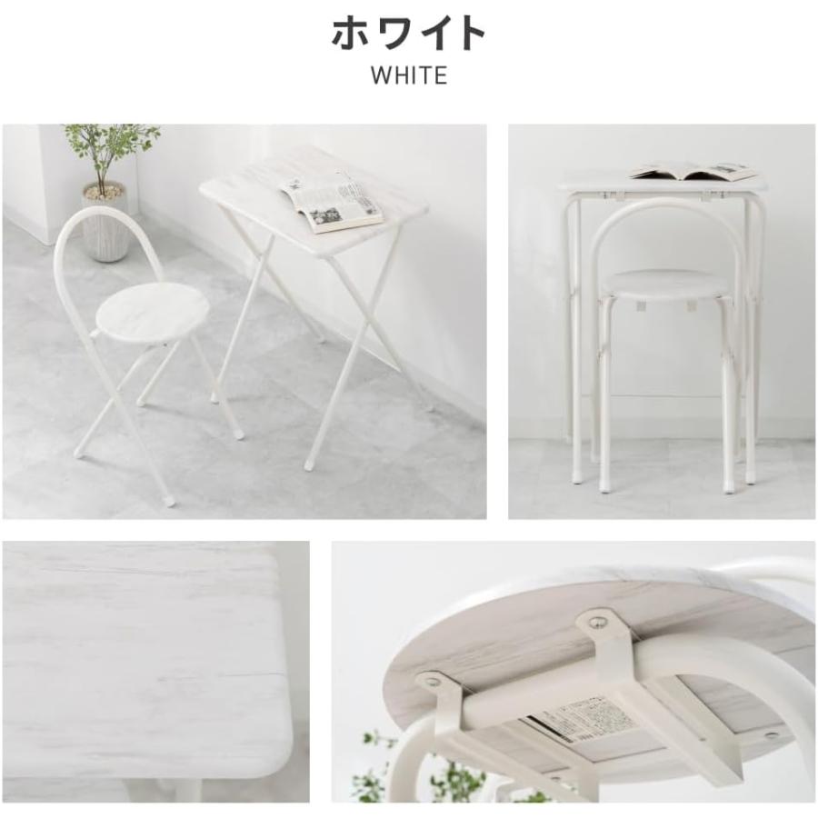 折りたたみデスク チェアセット 完成品 テーブル チェア 幅48cm