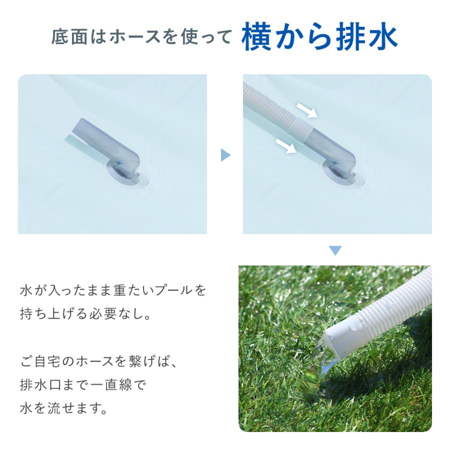 即納 プール 家庭用 大型 折りたたみ ビニールプール 折り畳み式 空気入れ不要 組立不要 簡単 水遊び キッズプール 支え板付き ファミリープール 1位 | ブランド登録なし | 18