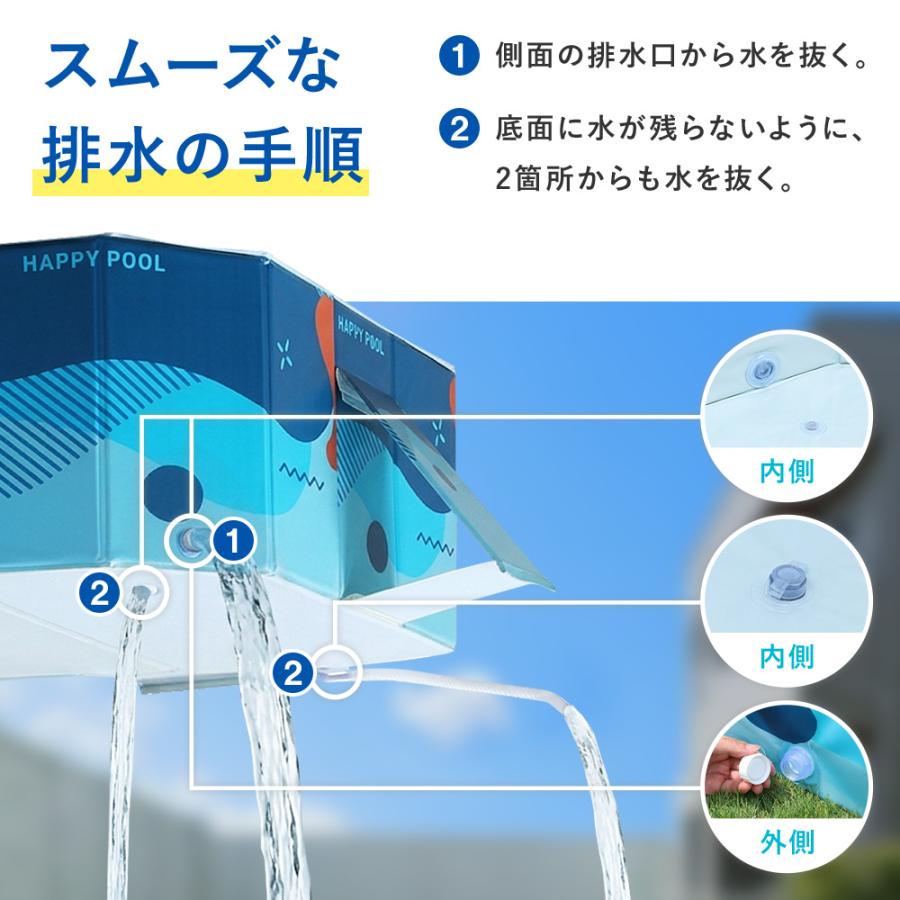 222円オフ UKAboo プール 家庭用 大型 折りたたみ ビニールプール