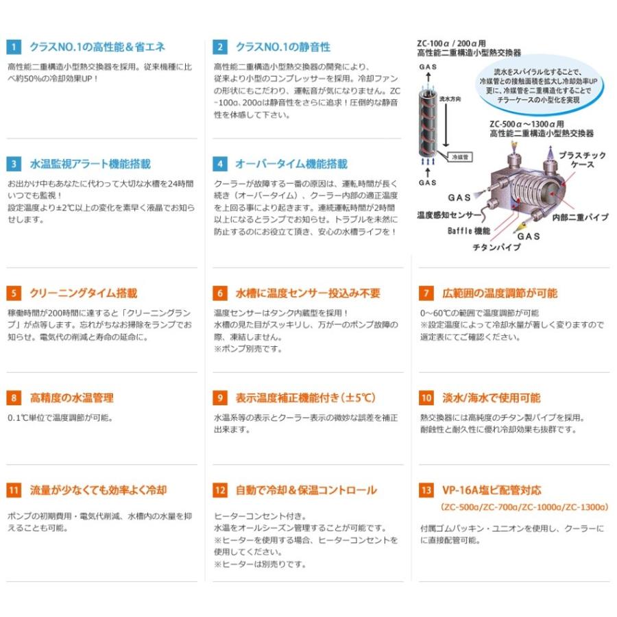 ゼンスイ ZC−500α(450L迄対応) 水槽用クーラー クーラー ゼンスイ ZC−500α(450L迄対応) 水槽用クーラー クーラー