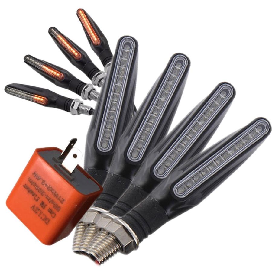 Discover winds バイク 流れる LED シーケンシャルウインカー 4本 LED