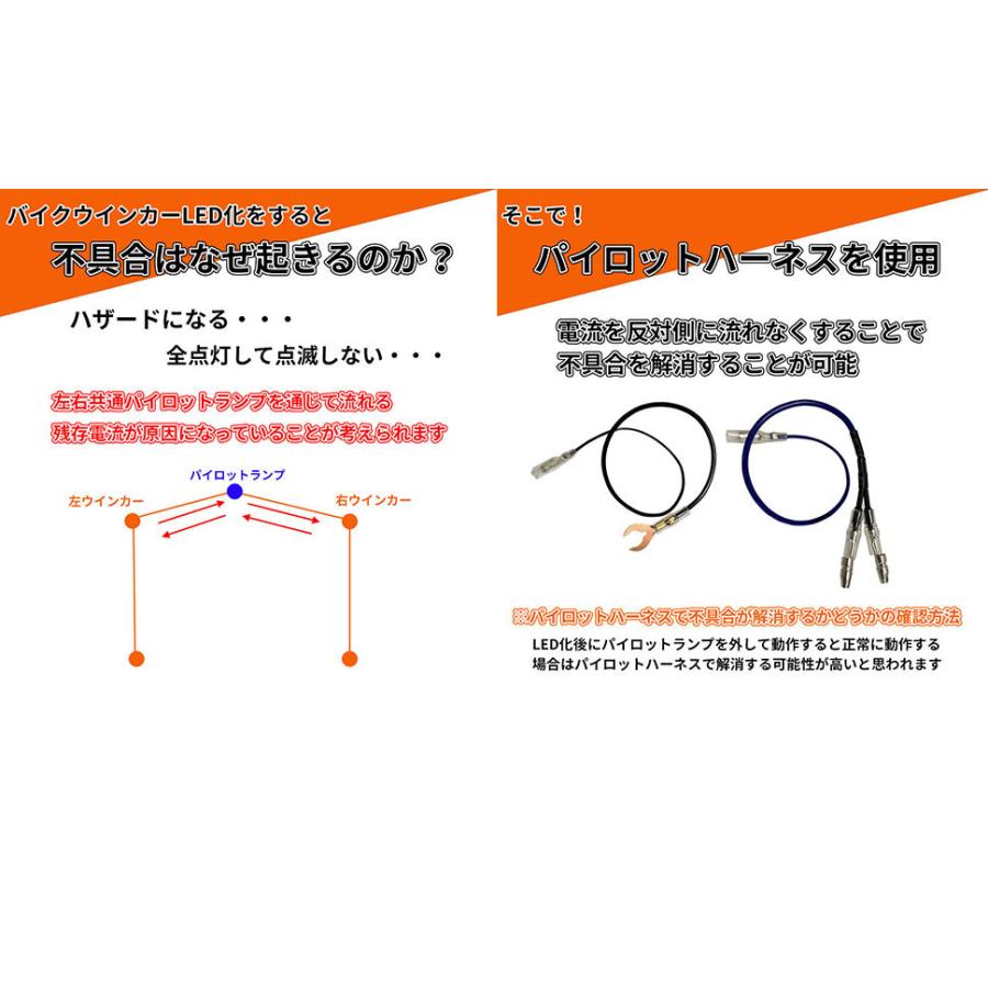 Discover winds パイロットハーネス バイク ウインカー LED化 ハザード