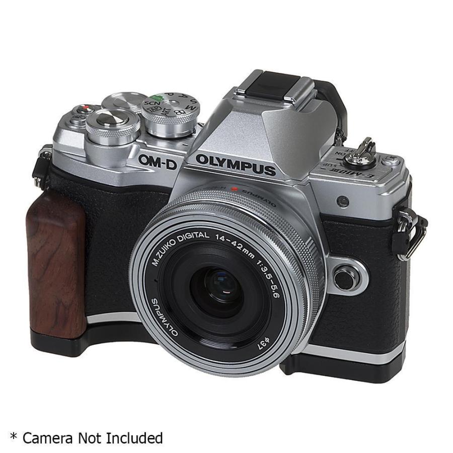 新品 オリンパスOM-D E-M10 Mark III MK3 マーク3 用 ウッド グリップ 黒