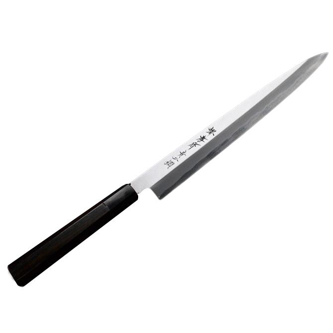 堺實光刃物柳刃包丁 青一鋼ダマスカス尺