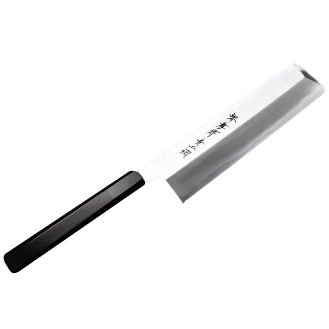 堺孝行 包丁 薄刃 6寸 180mm 安来青二鋼 黒丹八角柄 青紙2号 日本製 和 