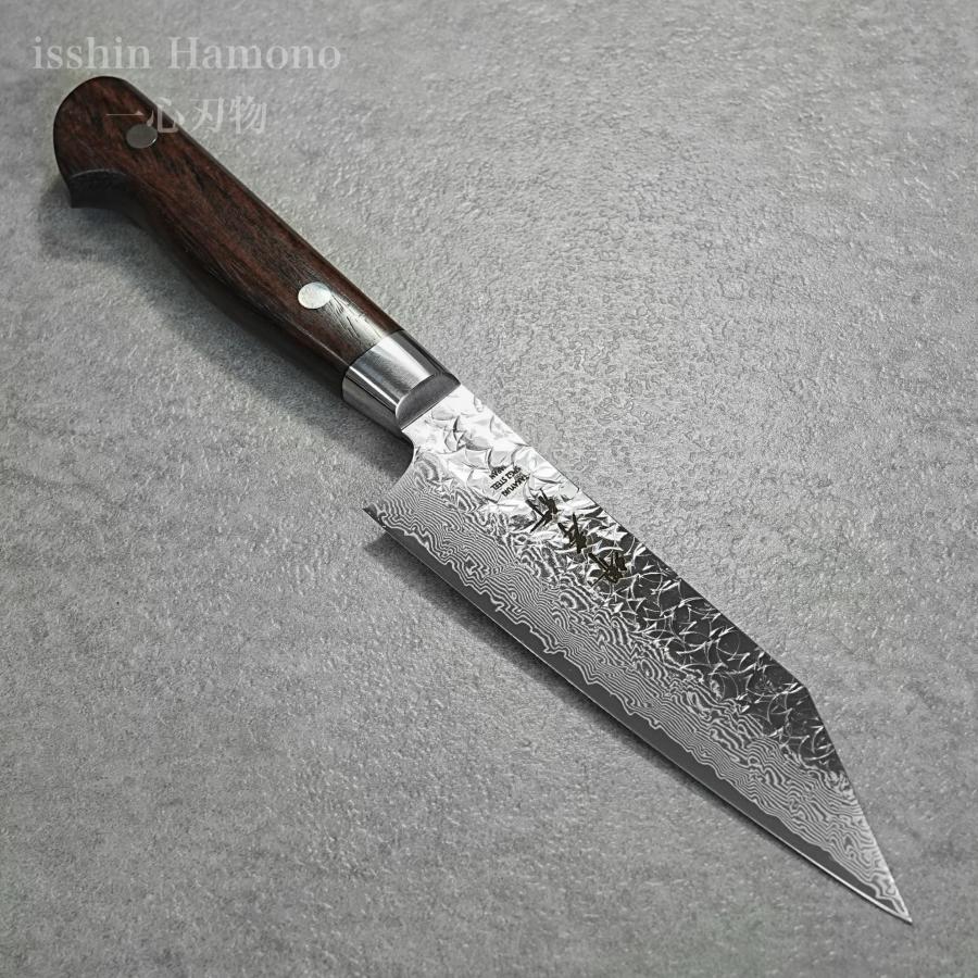 包丁 剣型ペティ 120mm 堺孝行 日本製 33層ダマスカス スーパー