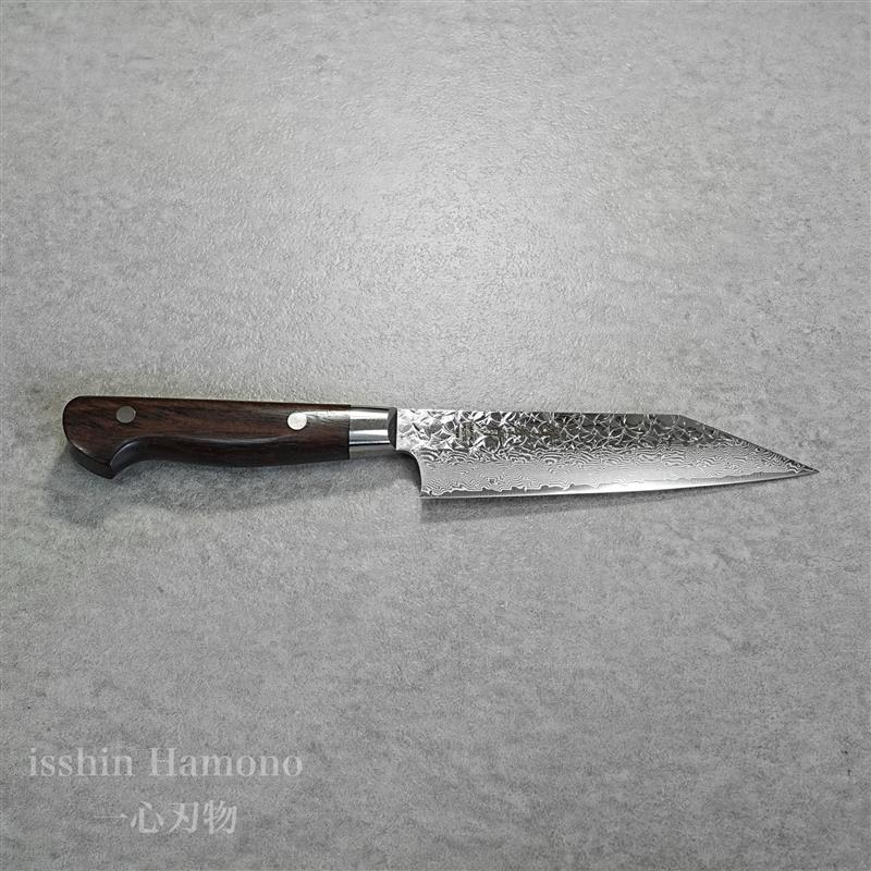 包丁 剣型ペティ 120mm 堺孝行 日本製 33層ダマスカス スーパー