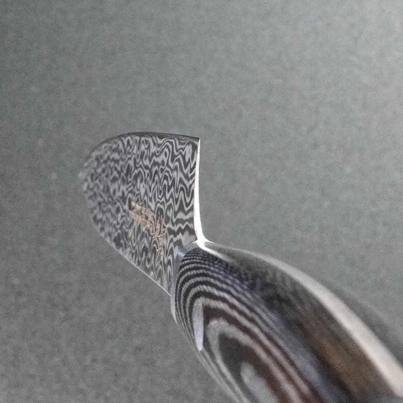 堺孝行 包丁 剣型ペティナイフ 120mm 切付 コアレスダマスカス