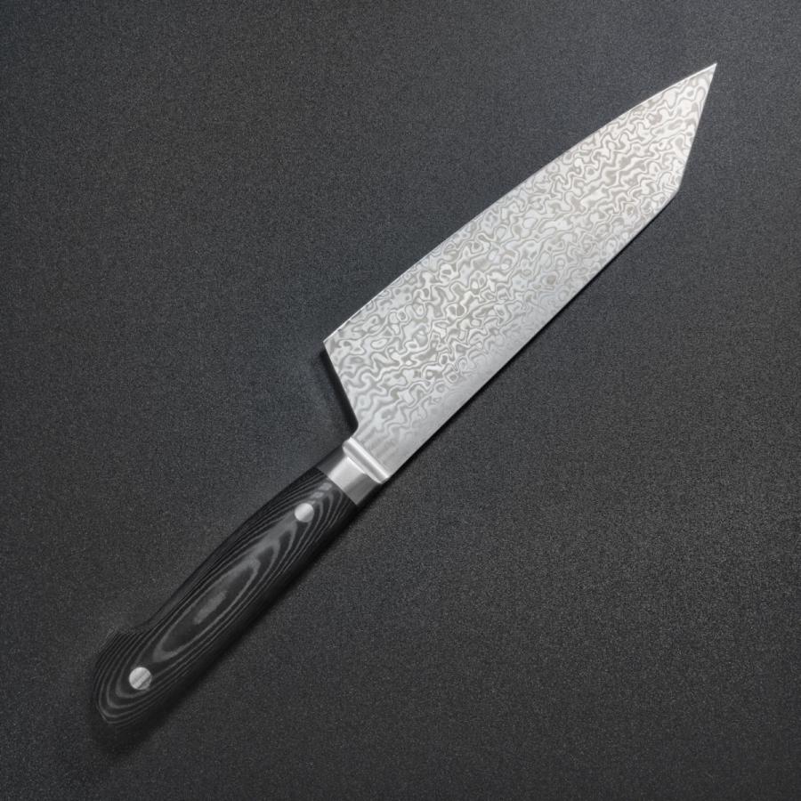 堺孝行 包丁 剣型牛刀 190mm 切付 コアレスダマスカス マイカルタ柄