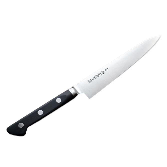 堺孝行 包丁 ペティ 6寸 180mm 日本鋼 POM樹脂柄 ツバ付 日本製 : 一心