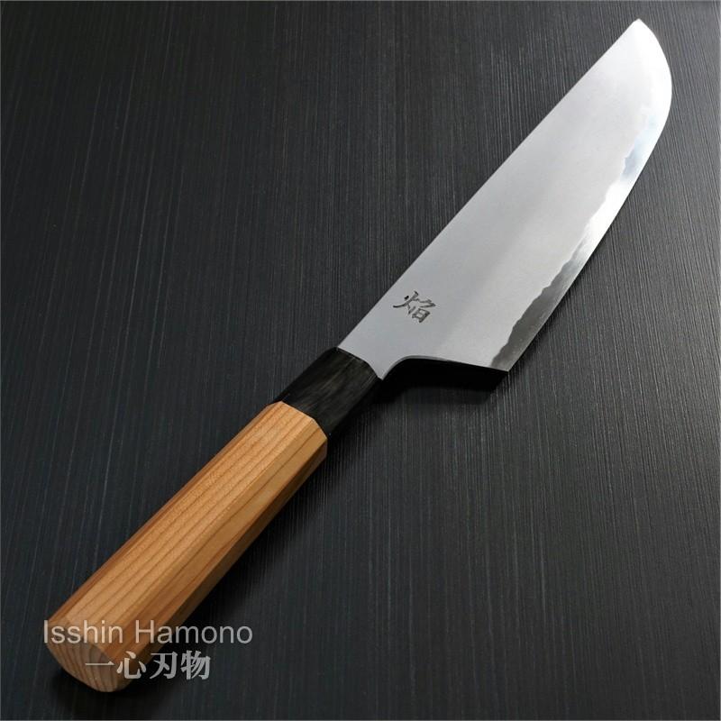 堺孝行 包丁 牛刀 240mm 孤月牛刀 青二鋼 焔 黒石目鞘 堺鍛冶師 土井