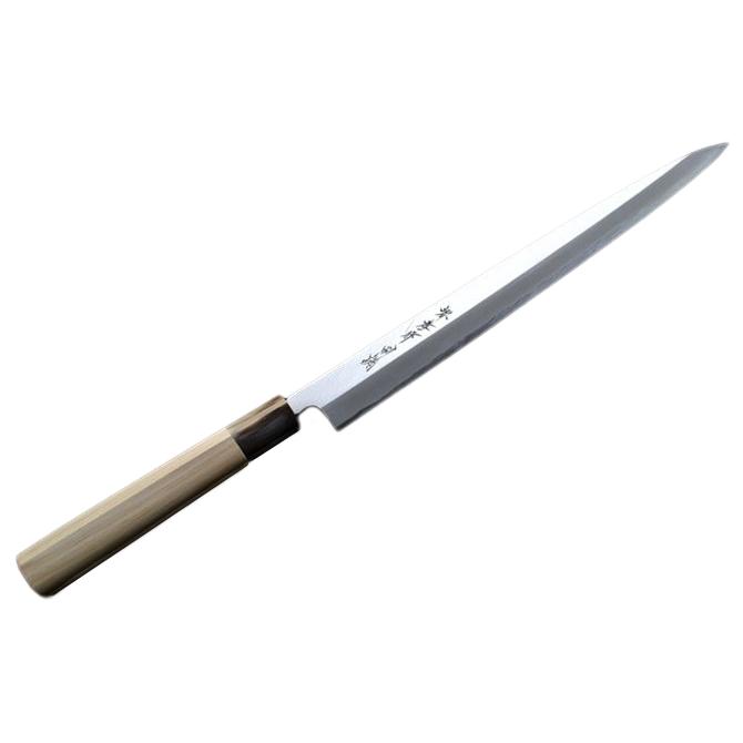 堺孝行 包丁 ふぐ引 1尺 300mm 安来白二鋼 特上 水牛柄 日本製 和包丁