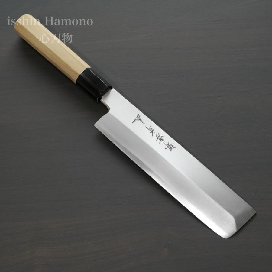 堺孝行 包丁 シェフ和包丁 薄刃 6.5寸 195mm 安来銀三鋼 ステンレス鋼