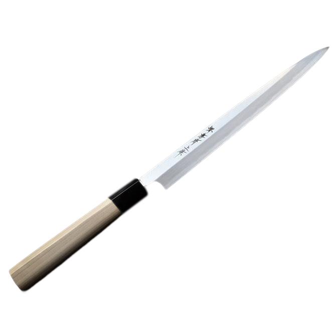 堺孝行 包丁 ふぐ引 8寸 240mm 安来白三鋼 本霞研 水牛柄 日本製 和