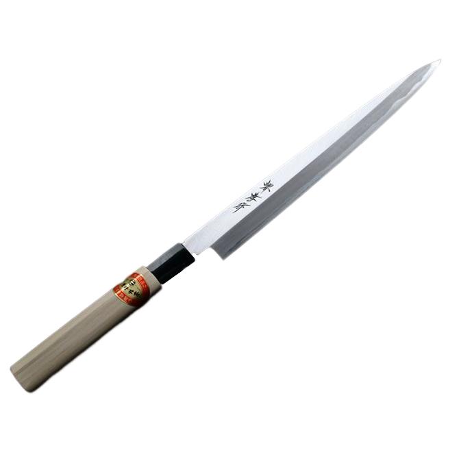堺孝行 包丁 ふぐ引 9寸 270mm 安来白三鋼 霞研 口輪プラスチック柄