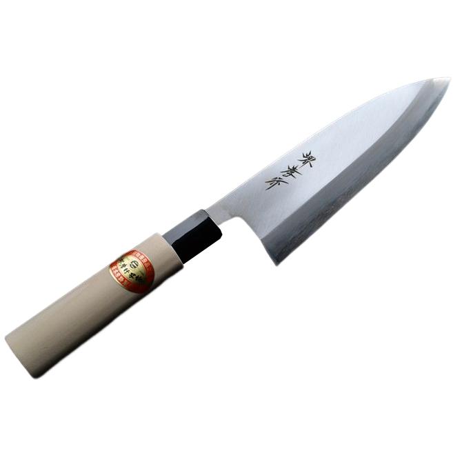 堺孝行 包丁 出刃 6.5寸 195mm 安来白三鋼 霞研 口輪プラスチック柄