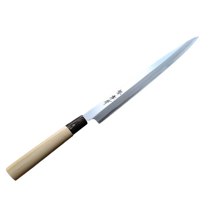 堺一文字光秀 フグ引　　【一点物】 堺青鋼尺寸300mm 青鋼 ふぐ引き包丁 本霞 調理器具