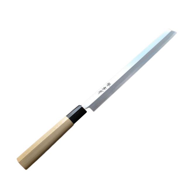 堺孝行 包丁 蛸引 1尺2寸 360mm 安来白三鋼 霞研 水牛柄 日本製 和包丁