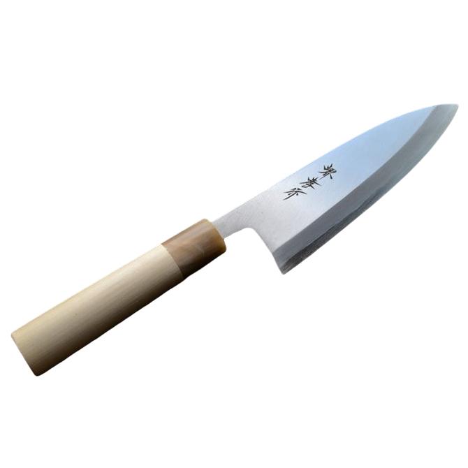 包丁 出刃 5寸 150mm 安来白三鋼 堺孝行 霞研 水牛柄 日本製 和包丁  