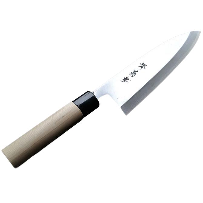 堺孝行 包丁 出刃 5.5寸 165mm 安来鋼 改良霞研 口輪プラスチック柄