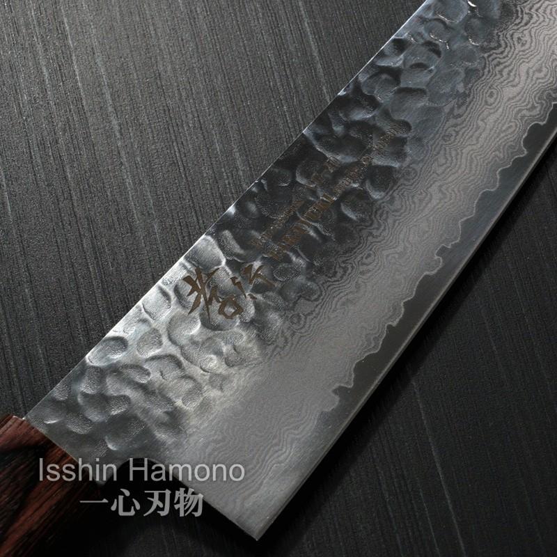 堺孝行 包丁 牛刀 和式牛刀 210mm 33層槌目ダマスカス V金10号