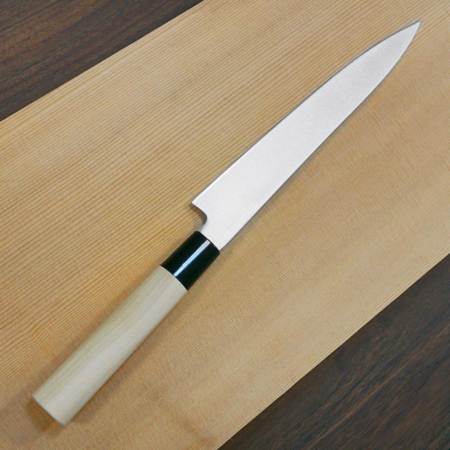 包丁 柳刃刺身 210mm 藤次郎 藤次郎作 正夫 モリブデンバナジウム鋼 ステンレス 朴木柄 7寸 鋭い切れ味 日本製の画像