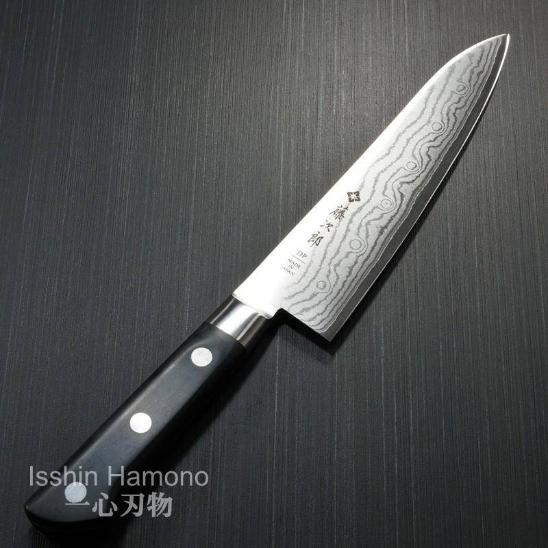 包丁 牛刀 180mm 藤次郎 V金10号 37層ダマスカス鋼 口金付 霞流し 日本