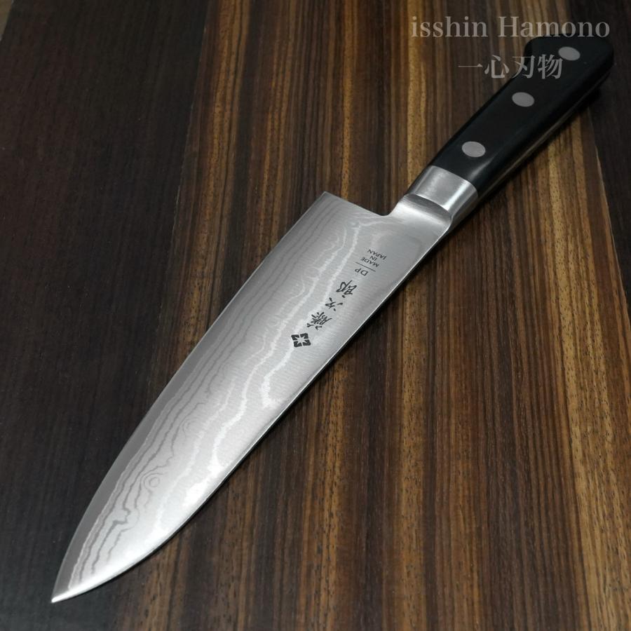 藤次郎 包丁 牛刀 180mm V金10号 37層ダマスカス鋼 口金付 霞 藤次郎 包丁 牛刀 180mm V金10号 37層ダマスカス鋼 口金付 霞