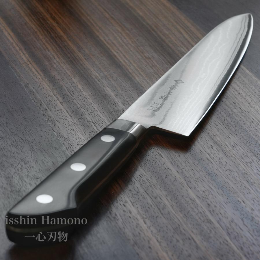 包丁 牛刀 210mm 藤次郎 V金10号 CLASSICダマスカス 37層ダマスカス鋼 口金付 霞流し 日本製 燕三条製｜discovery-shop｜06