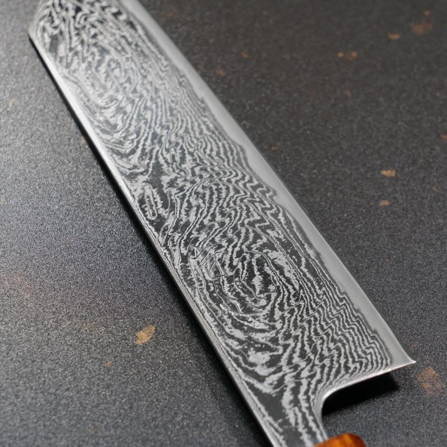 包丁 文化 170mm ダマスカス67層 AUS10 漆塗柄 一心刃物 渦波 包丁 文化 170mm ダマスカス67層 AUS10 漆塗柄 一心刃物 渦波