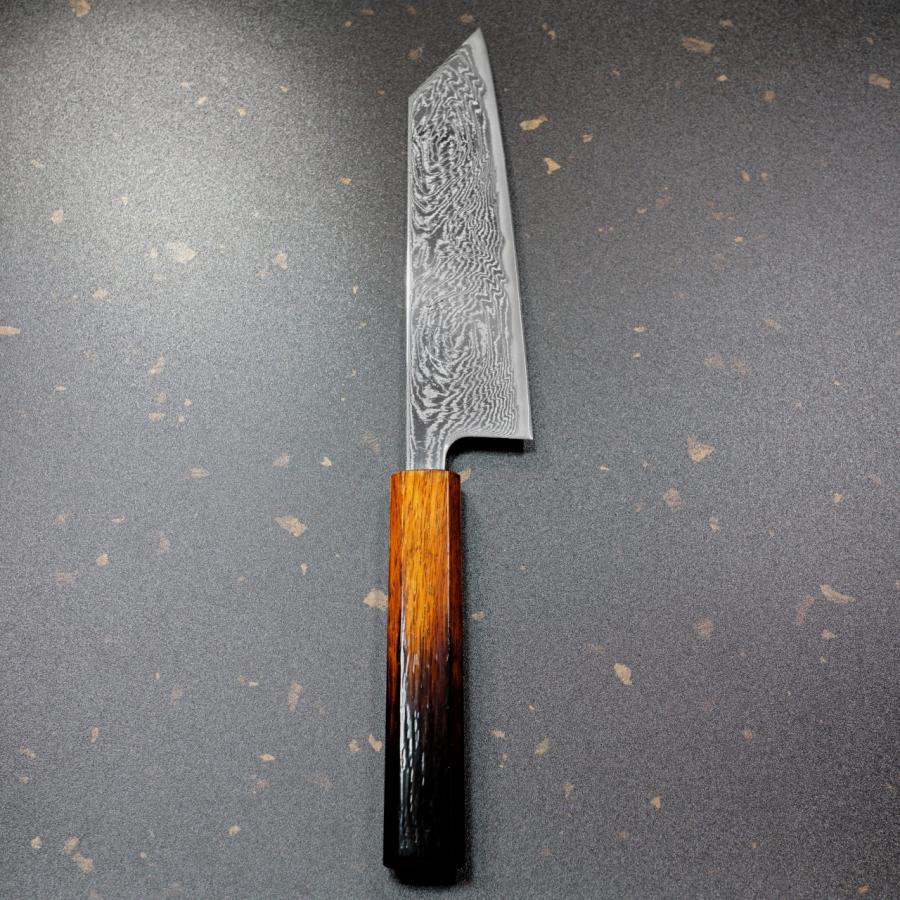 包丁 文化 170mm ダマスカス67層 AUS10 漆塗柄 一心刃物 渦波 包丁 文化 170mm ダマスカス67層 AUS10 漆塗柄 一心刃物 渦波