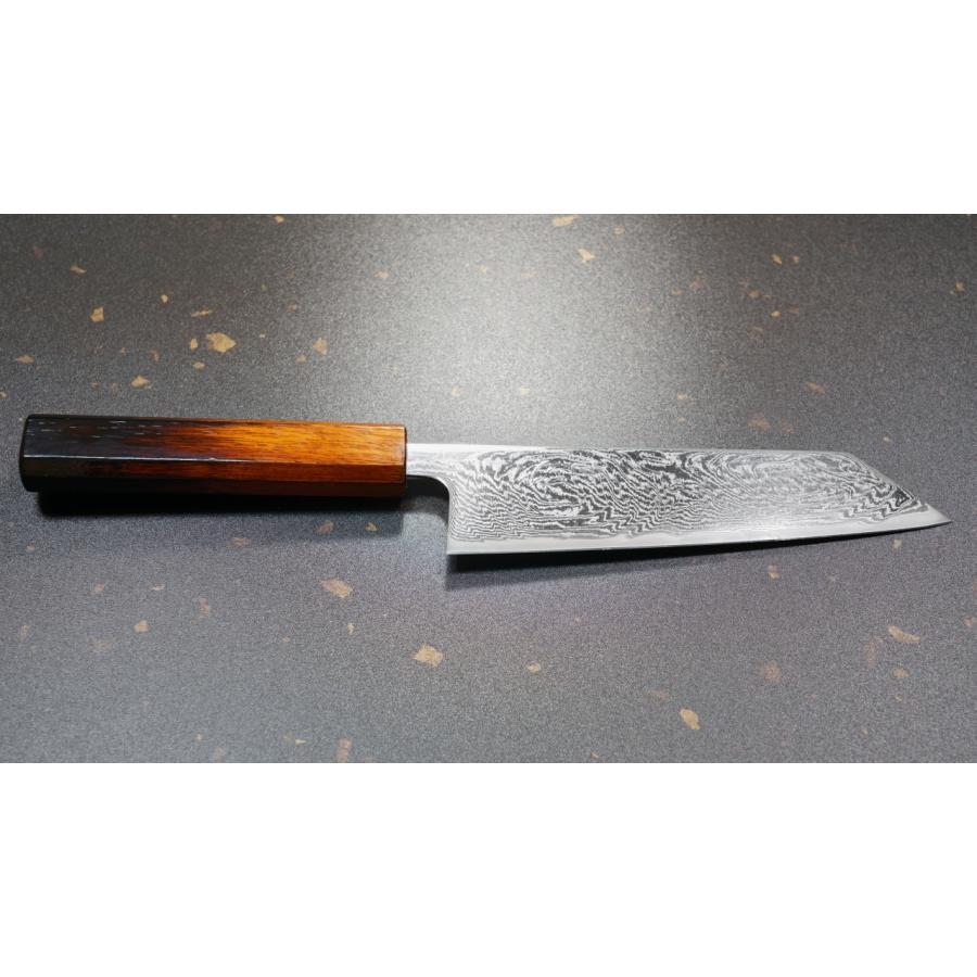 包丁 文化 170mm ダマスカス67層 AUS10 漆塗柄 一心刃物 渦波 包丁 文化 170mm ダマスカス67層 AUS10 漆塗柄 一心刃物 渦波