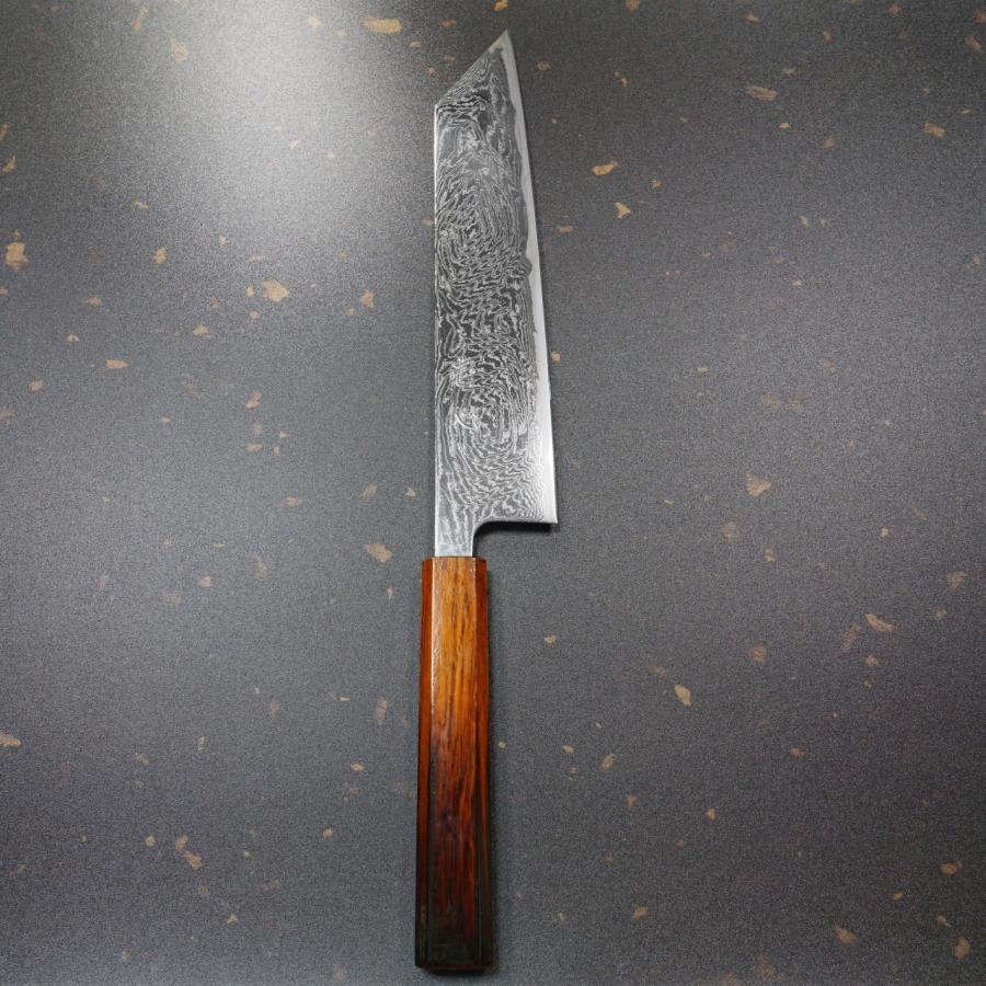 包丁 都 牛刀 AUS8 ダマスカス 積層強化木柄 210mm 37 包丁 都 牛刀