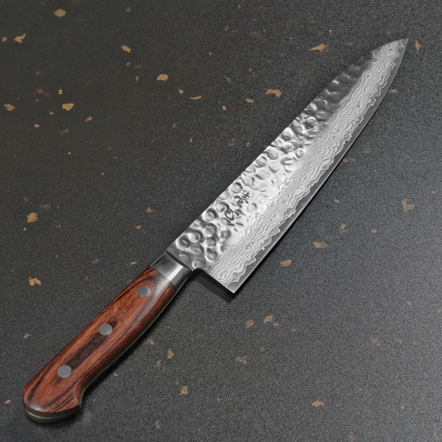 包丁 牛刀 210mm V金10号 鎚目 ダマスカス ステンレス 7寸 一心 包丁 牛刀 210mm V金10号 鎚目 ダマスカス ステンレス 7寸 一心