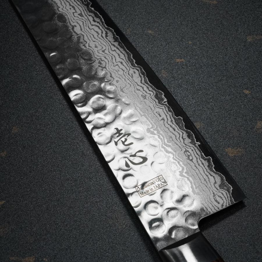 包丁 牛刀 210mm V金10号 鎚目 ダマスカス ステンレス 7寸 一心 包丁 牛刀 210mm V金10号 鎚目 ダマスカス ステンレス 7寸 一心
