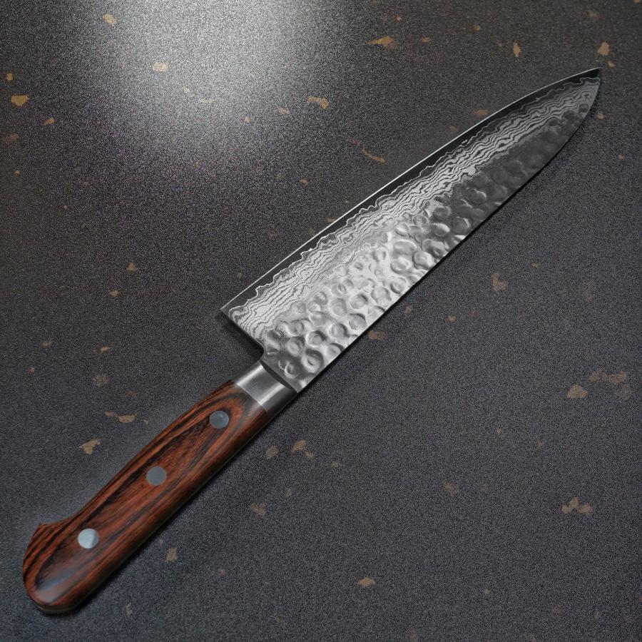 包丁 牛刀 210mm V金10号 鎚目 ダマスカス ステンレス 7寸 一心 包丁 牛刀 210mm V金10号 鎚目 ダマスカス ステンレス 7寸 一心