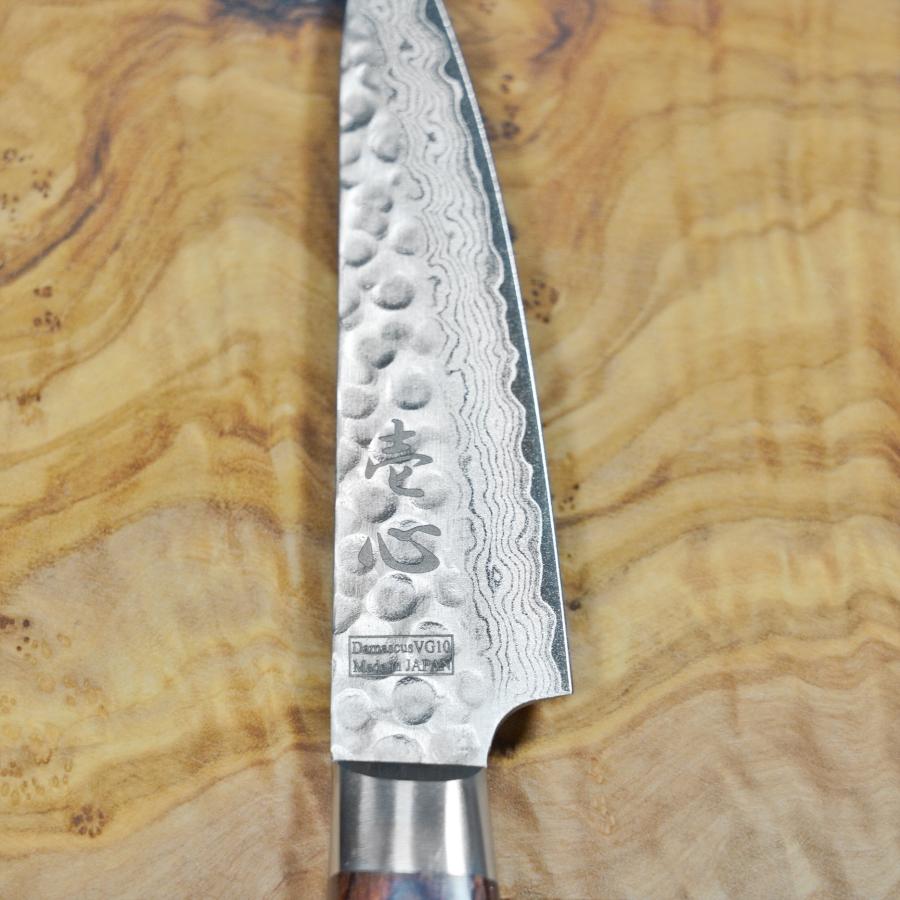 包丁 パーリングナイフ 80mm V金10号 ダマスカス ステンレス 一心刃物