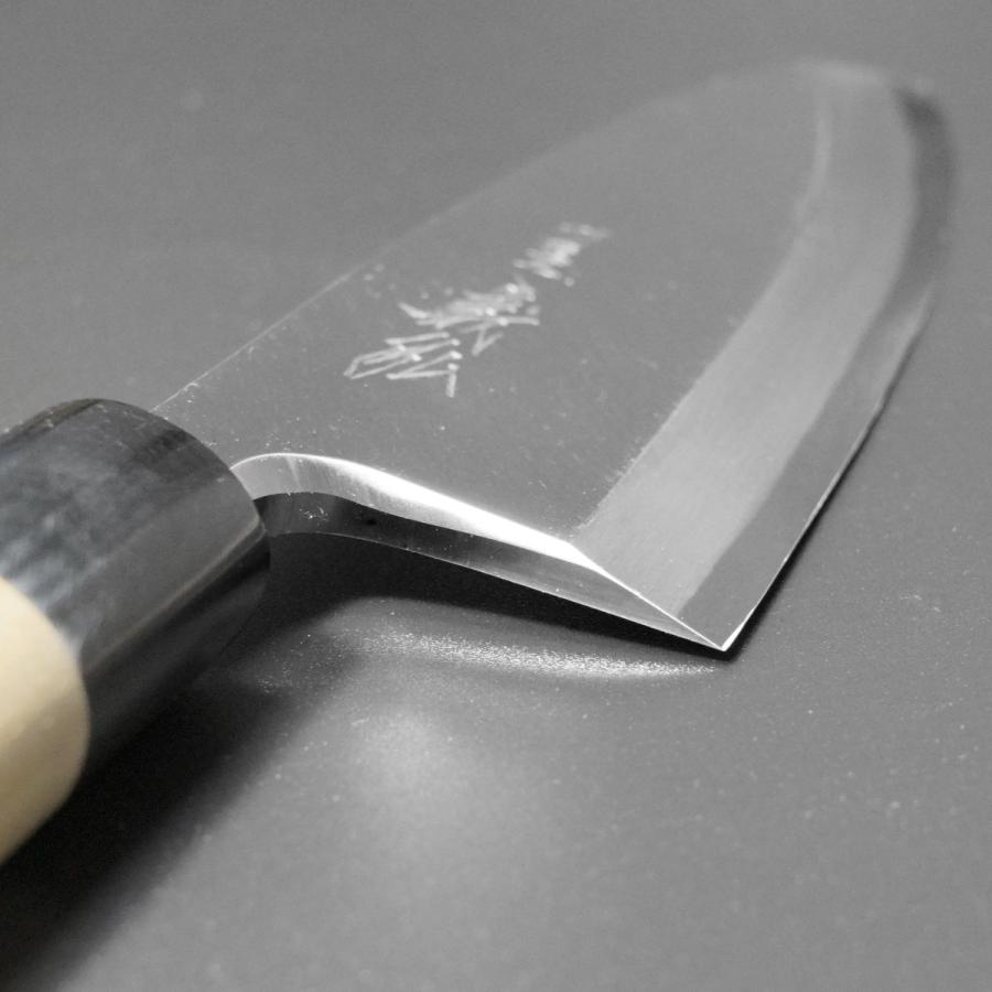 包丁 出刃 150mm 郷右馬允義弘 上作 白紙2号 鞘付 水牛柄 山脇刃物