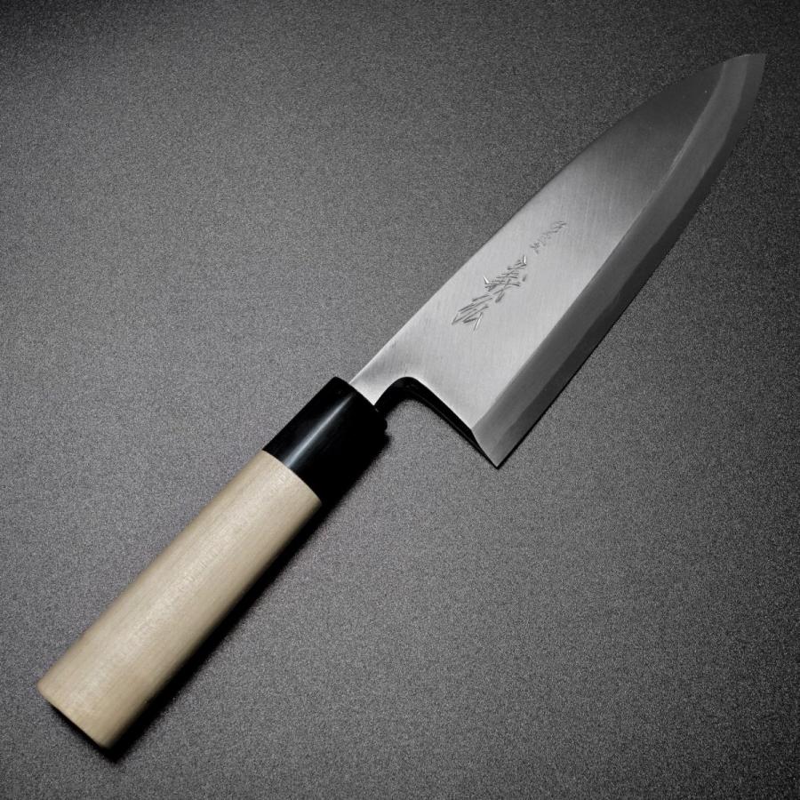 包丁 出刃 180mm 郷右馬允義弘 上作 白紙2号 鞘付 水牛柄 山脇刃物