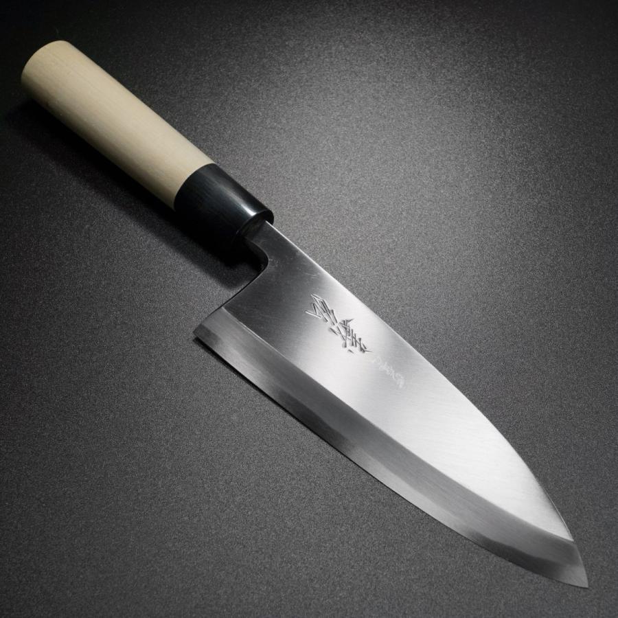 包丁 出刃 180mm 郷右馬允義弘 上作 白紙2号 鞘付 水牛柄 山脇刃物