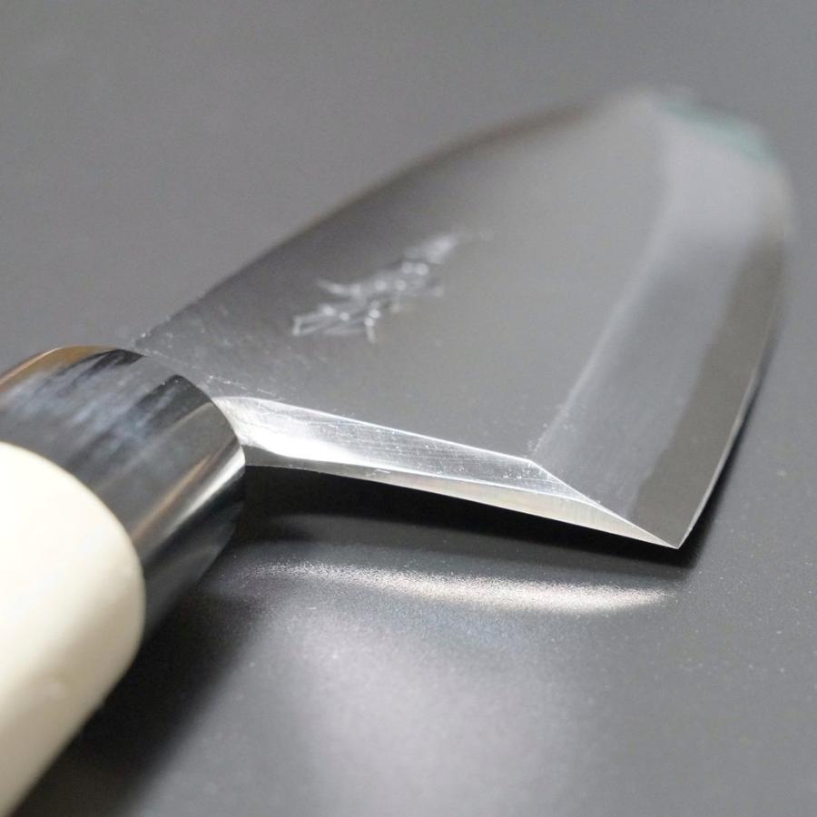 包丁 出刃 180mm 郷右馬允義弘 上作 白紙2号 鞘付 水牛柄 山脇刃物