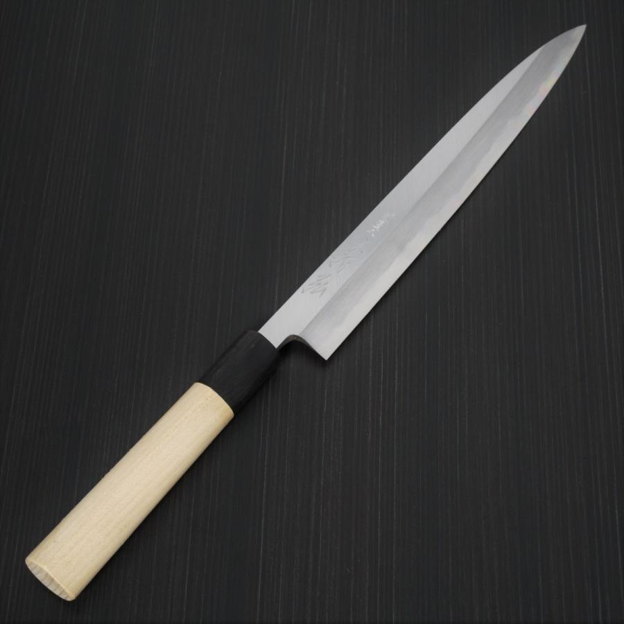 包丁 柳刃240mm 郷右馬允義弘 上作 安来鋼白紙2号 鞘付 水牛柄 山脇