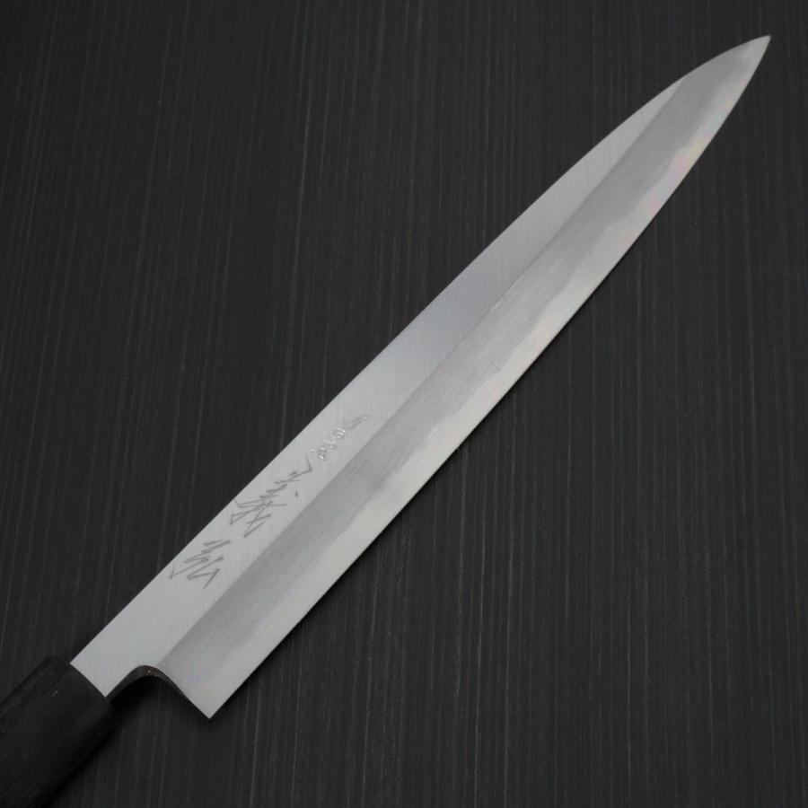 包丁 柳刃240mm 郷右馬允義弘 上作 安来鋼白紙2号 鞘付 水牛柄 山脇