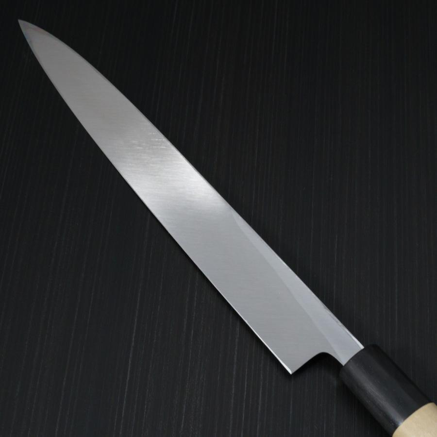 包丁 柳刃240mm 郷右馬允義弘 上作 安来鋼白紙2号 鞘付 水牛柄 山脇