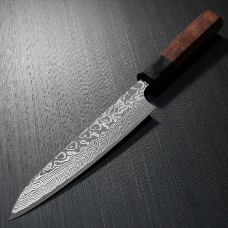 黒打ち67層VG10鏡面ダマスカス和ペティナイフ130cm　黒檀花梨瘤柄 黒打ち67層鏡面ダマスカスV金10号筋引き260mm 黒檀花梨瘤柄 悪鬼