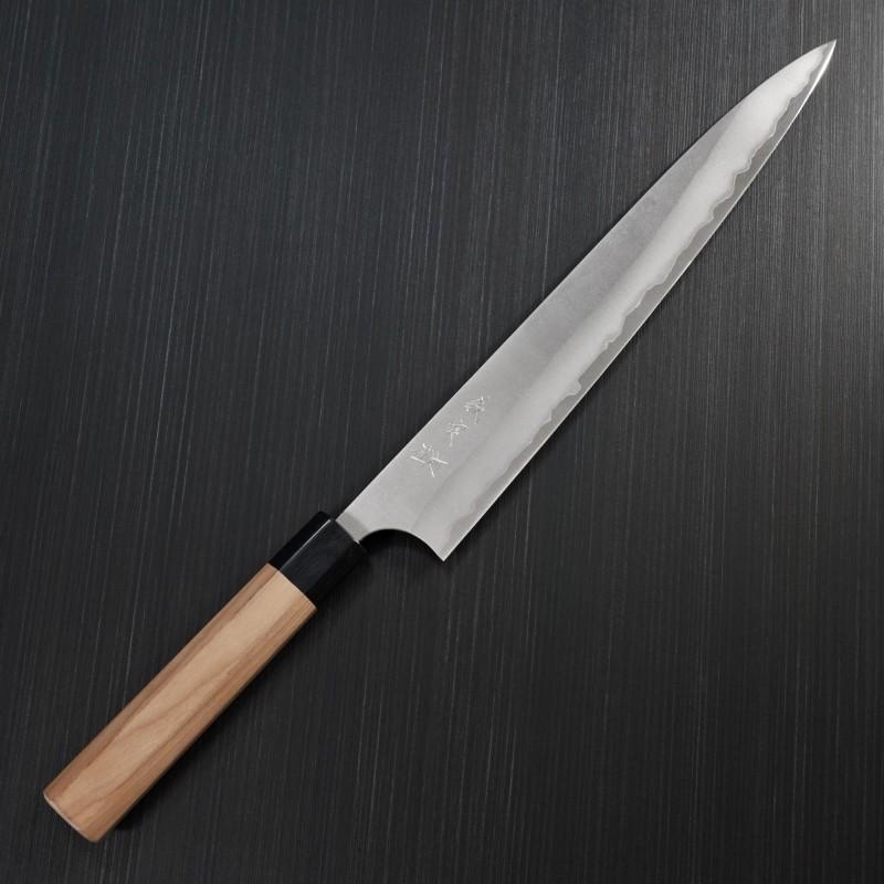 包丁 筋引 270mm 筋引き カトウ打刃物製作所 義実作 青紙スーパー 梨地