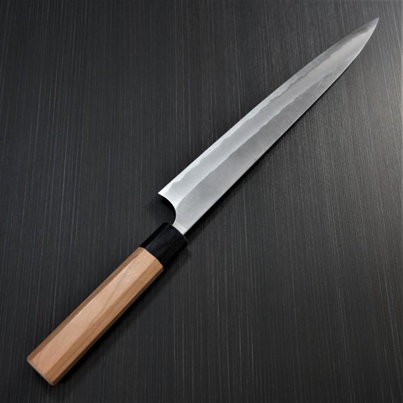 包丁 筋引 270mm 筋引き カトウ打刃物製作所 義実作 青紙スーパー 梨地