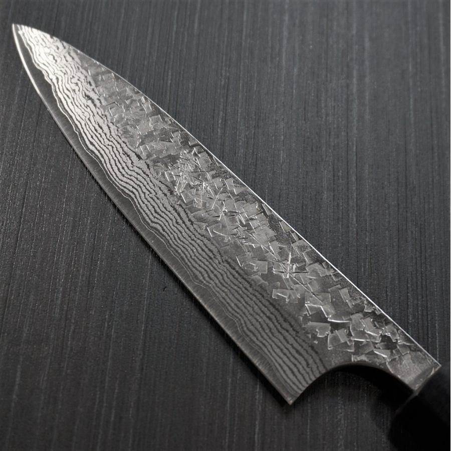 包丁 ペティナイフ 120mm V金10号 ダマスカス ステンレス 槌目
